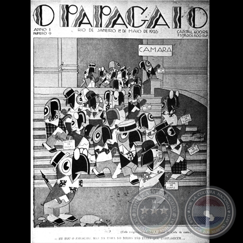 PORTADA DEL DIARIO O PAPAGAIO - Ilustración de ANDRÉS GUEVARA